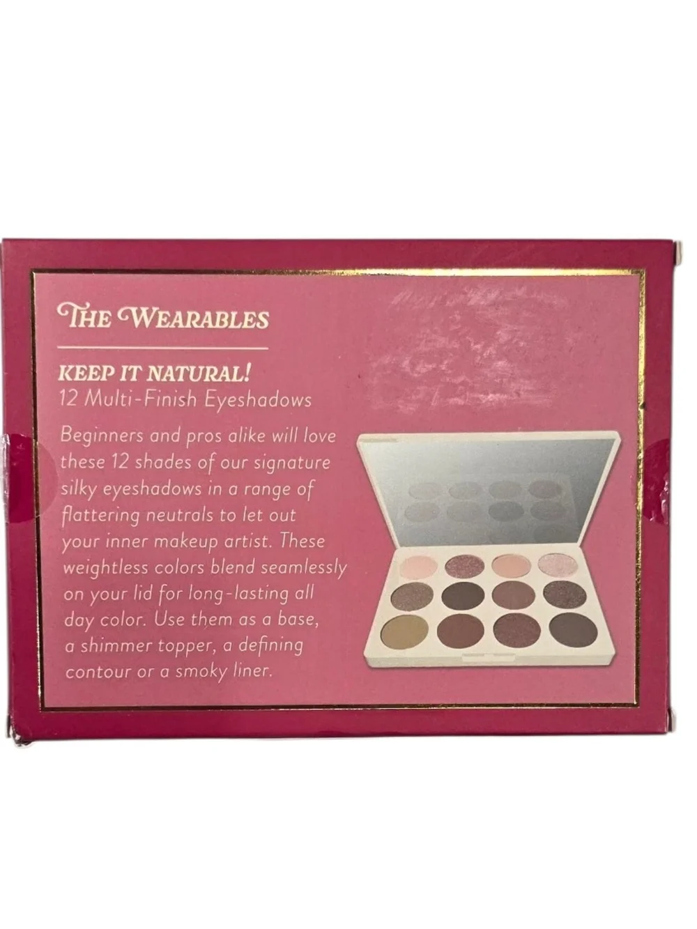 Laura Geller The Wearables Keep It Natural 12 Multi Finish Eyeshadow Palette New